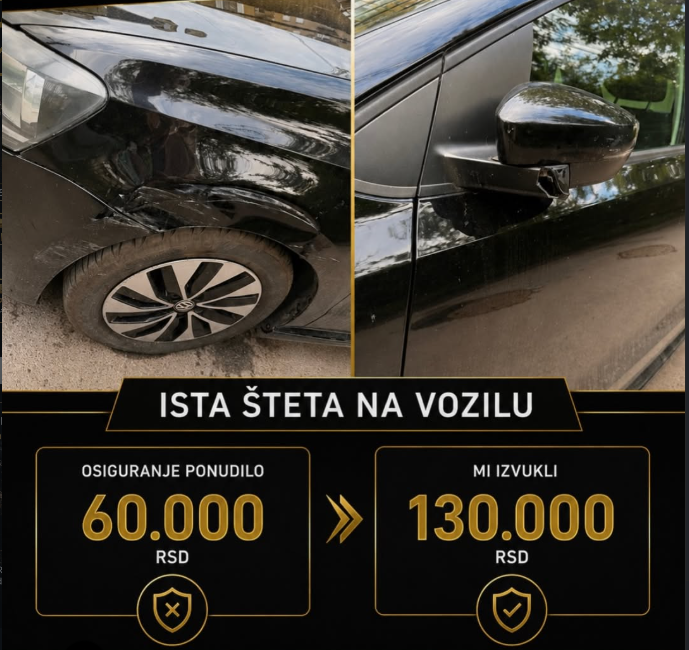 Primer veće naplate za istu štetu na vozilu